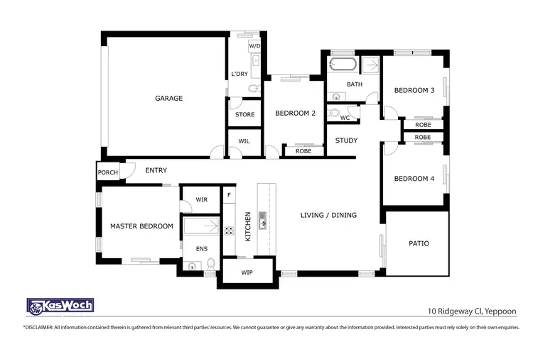 Floorplan of Homely house listing, 10 RIDGEWAY CLOSE, Yeppoon QLD 4703