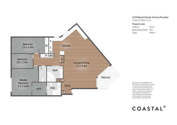 Floorplan of Homely unit listing, 11/33 Beach Parade, Surfers Paradise QLD 4217