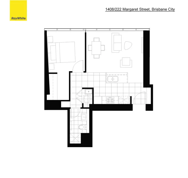 Floorplan of Homely apartment listing, 1408/222 Margaret Street, Brisbane City QLD 4000
