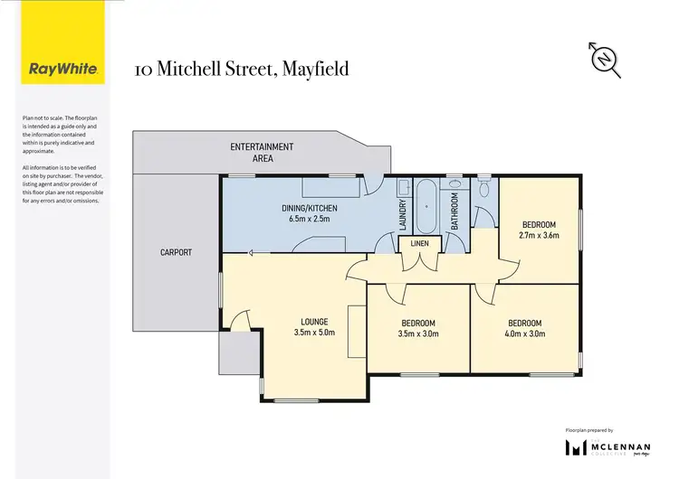 Floorplan of Homely house listing, 10 Mitchell Street, Mayfield TAS 7248