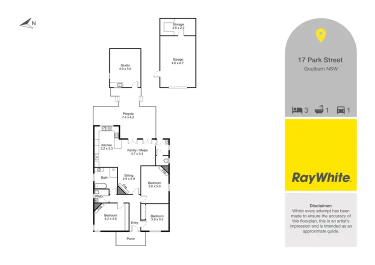 Floorplan of Homely house listing, 17 Park Street, Goulburn NSW 2580