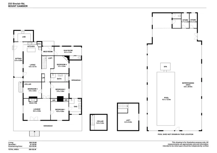 Floorplan of Homely rural property listing, 233 Sinclair Road, Ob Flat SA 5291