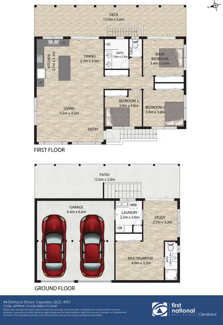 Floorplan of Homely house listing, 44 Elmhurst Street, Capalaba QLD 4157