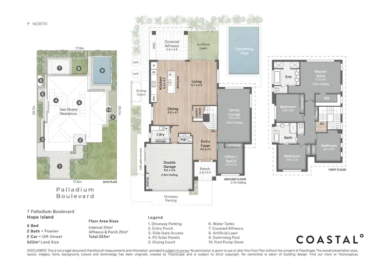 Floorplan of Homely house listing, 7 Palladium Boulevard, Hope Island QLD 4212