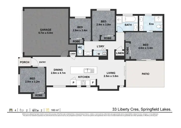 Floorplan of Homely house listing, 33 Liberty Crescent, Springfield Lakes QLD 4300