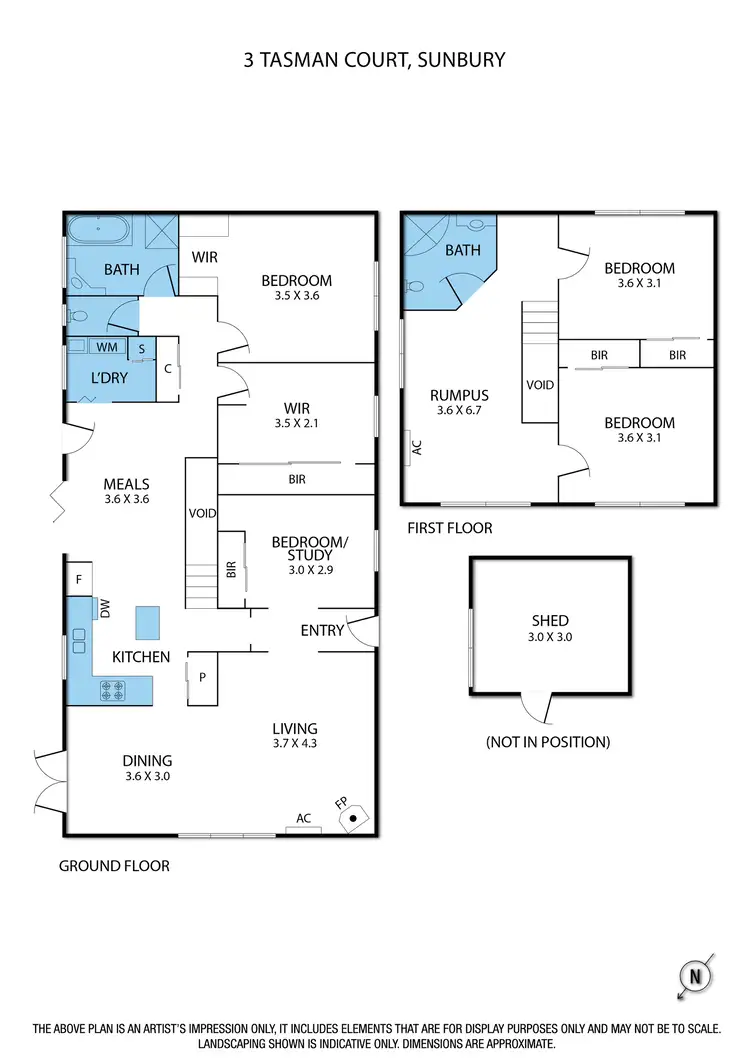 Floorplan of Homely house listing, 3 Tasman Court, Sunbury VIC 3429