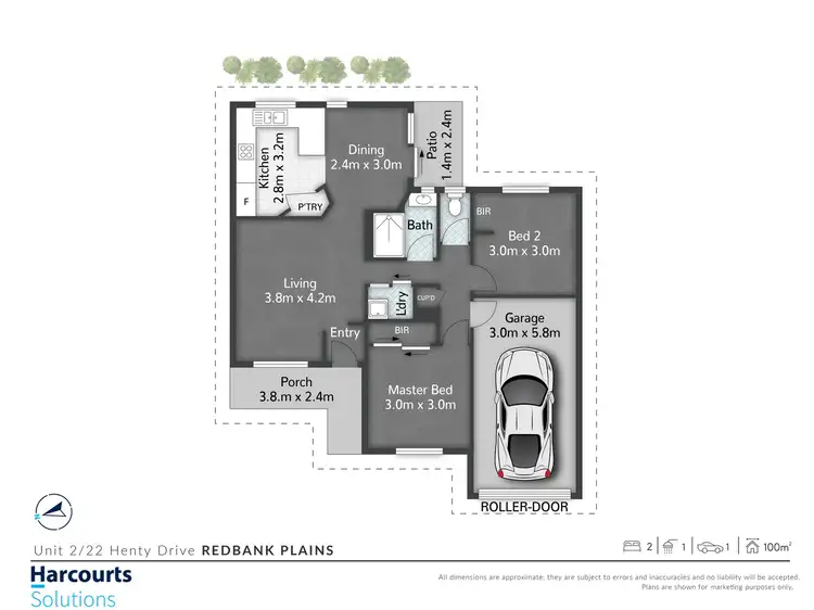 Floorplan of Homely unit listing, 2/22 Henty Drive, Redbank Plains QLD 4301