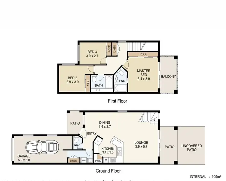 Floorplan of Homely townhouse listing, 33/43 Myola Court, Coombabah QLD 4216