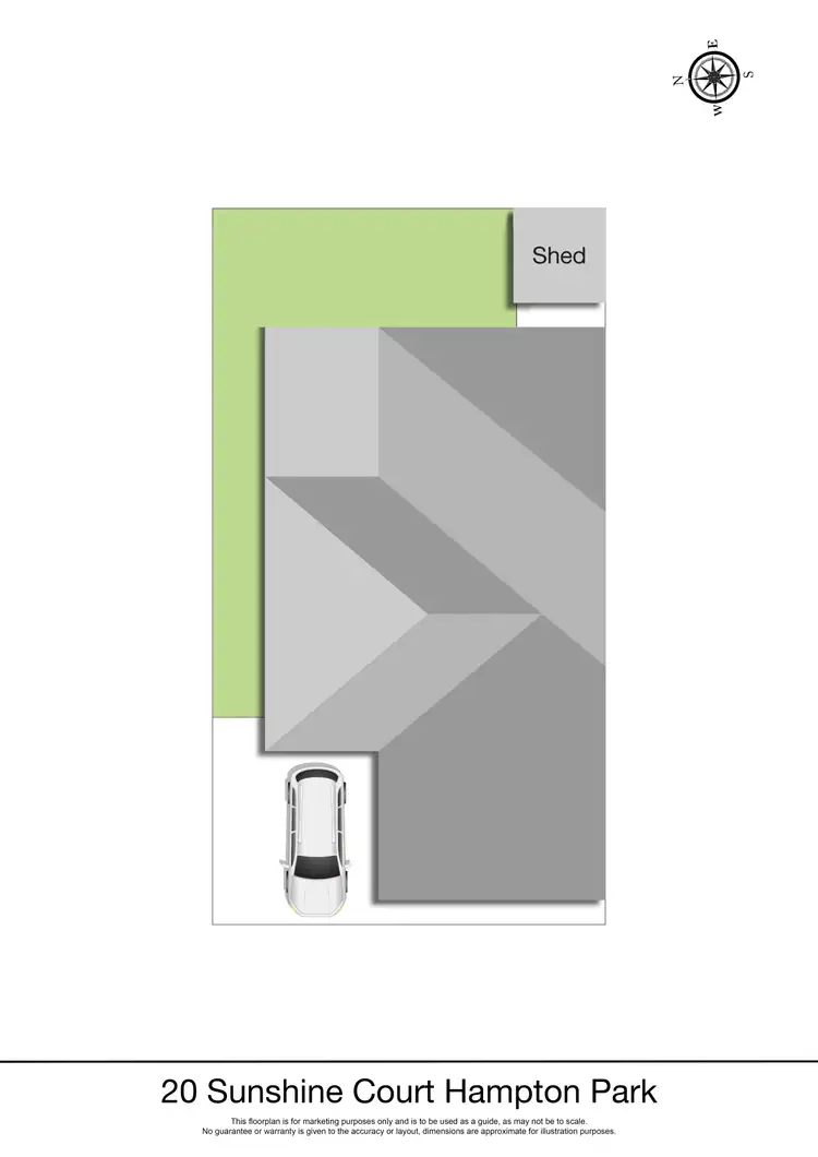 Floorplan of Homely townhouse listing, 20 Sunshine Court, Hampton Park VIC 3976