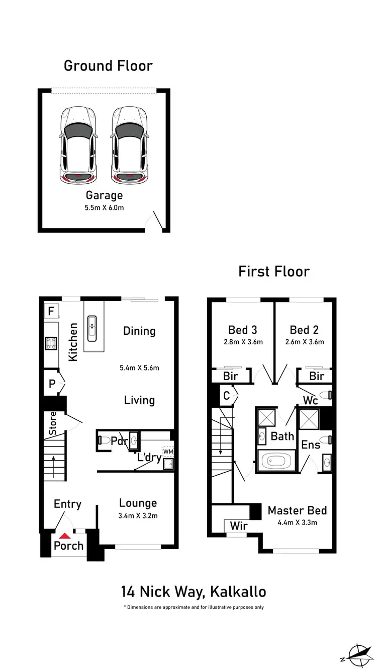 Floorplan of Homely townhouse listing, 14 Nick Way, Kalkallo VIC 3064