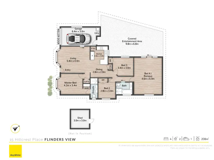 Floorplan of Homely house listing, 15 Hillcrest Place, Flinders View QLD 4305