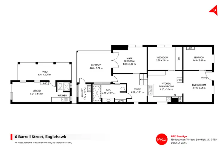 Floorplan of Homely house listing, 6 Barrell Street, Eaglehawk VIC 3556