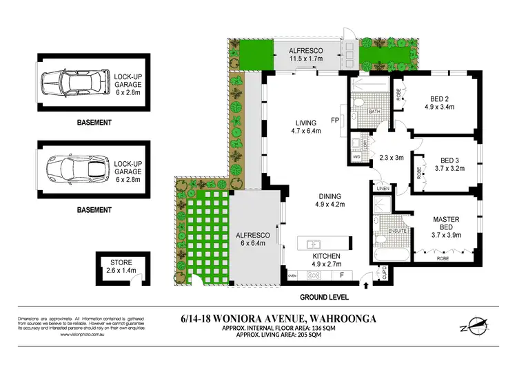 Floorplan of Homely apartment listing, 6/14-18 Woniora Avenue, Wahroonga NSW 2076
