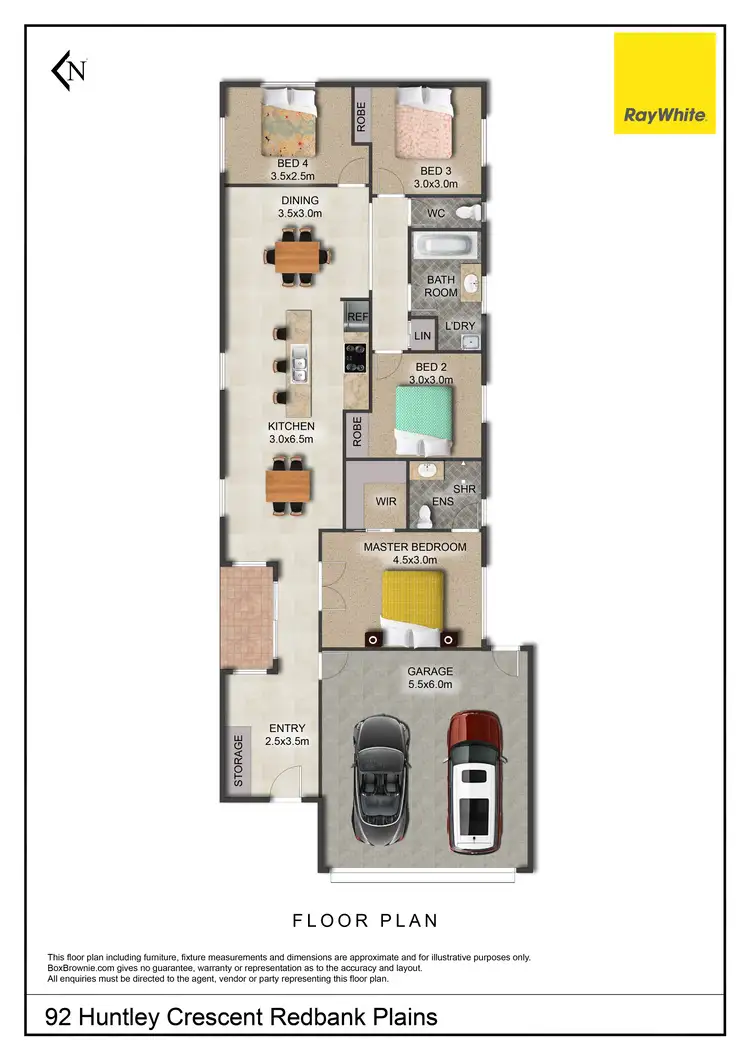 Floorplan of Homely house listing, 92 Huntley Crescent, Redbank Plains QLD 4301