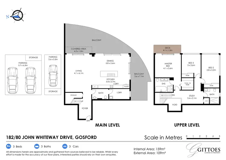 Floorplan of Homely unit listing, 182/80 John Whiteway Drive, Gosford NSW 2250