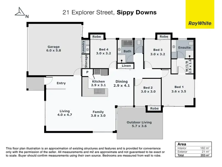 Floorplan of Homely house listing, 21 Explorer Street, Sippy Downs QLD 4556