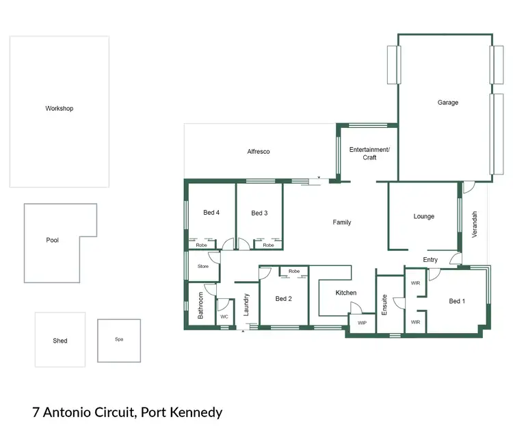 Floorplan of Homely house listing, 7 Antonio Circuit, Port Kennedy WA 6172