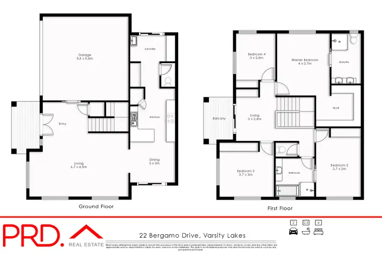 Floorplan of Homely house listing, 9 Marciana Crescent, Varsity Lakes QLD 4227