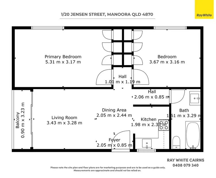 Floorplan of Homely unit listing, 1/20 Jensen Street, Manoora QLD 4870