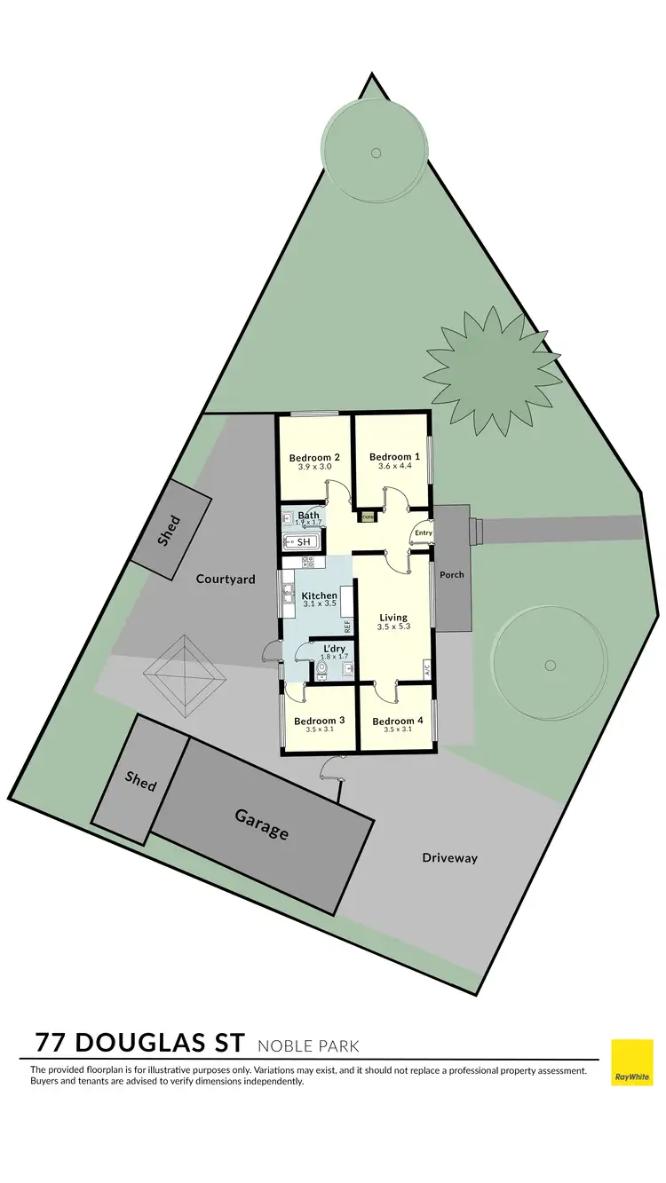 Floorplan of Homely house listing, 77 Douglas Street, Noble Park VIC 3174