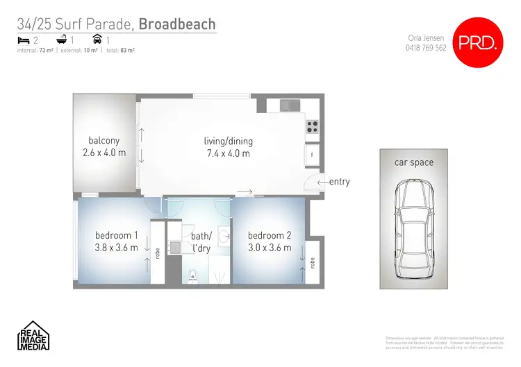 Floorplan of Homely apartment listing, 34/25-29 Surf Parade, Broadbeach QLD 4218