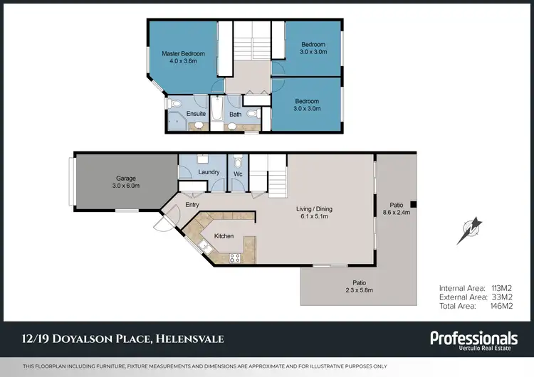 Floorplan of Homely townhouse listing, 12/19 Doyalson Place, Helensvale QLD 4212
