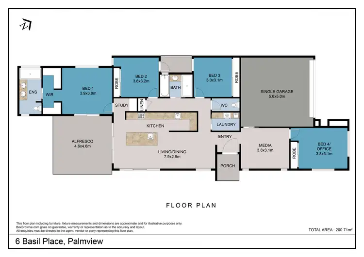 Floorplan of Homely house listing, 6 Basil Place, Palmview QLD 4553