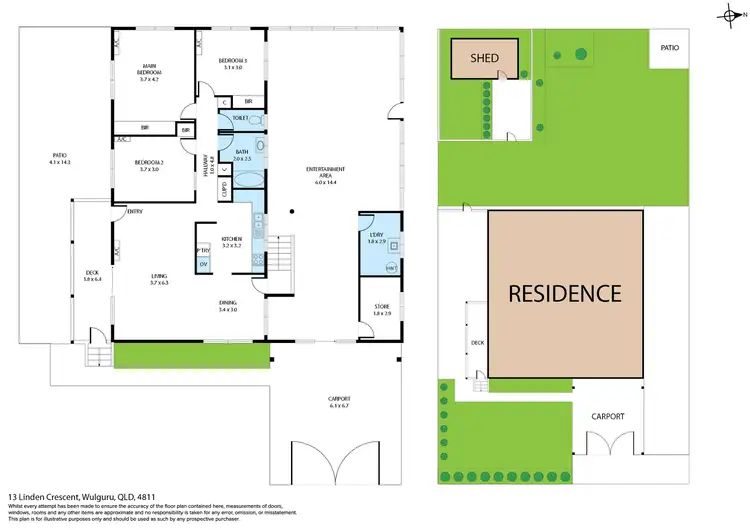 Floorplan of Homely house listing, 13 Linden Crescent, Wulguru QLD 4811