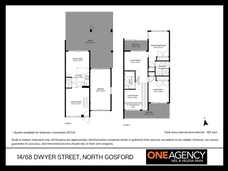 Floorplan of Homely townhouse listing, 14/68 Dwyer Street, North Gosford NSW 2250