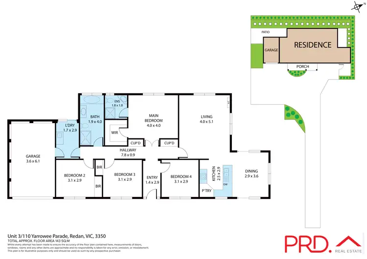 Floorplan of Homely townhouse listing, 3/110 Yarrowee Parade, Redan VIC 3350