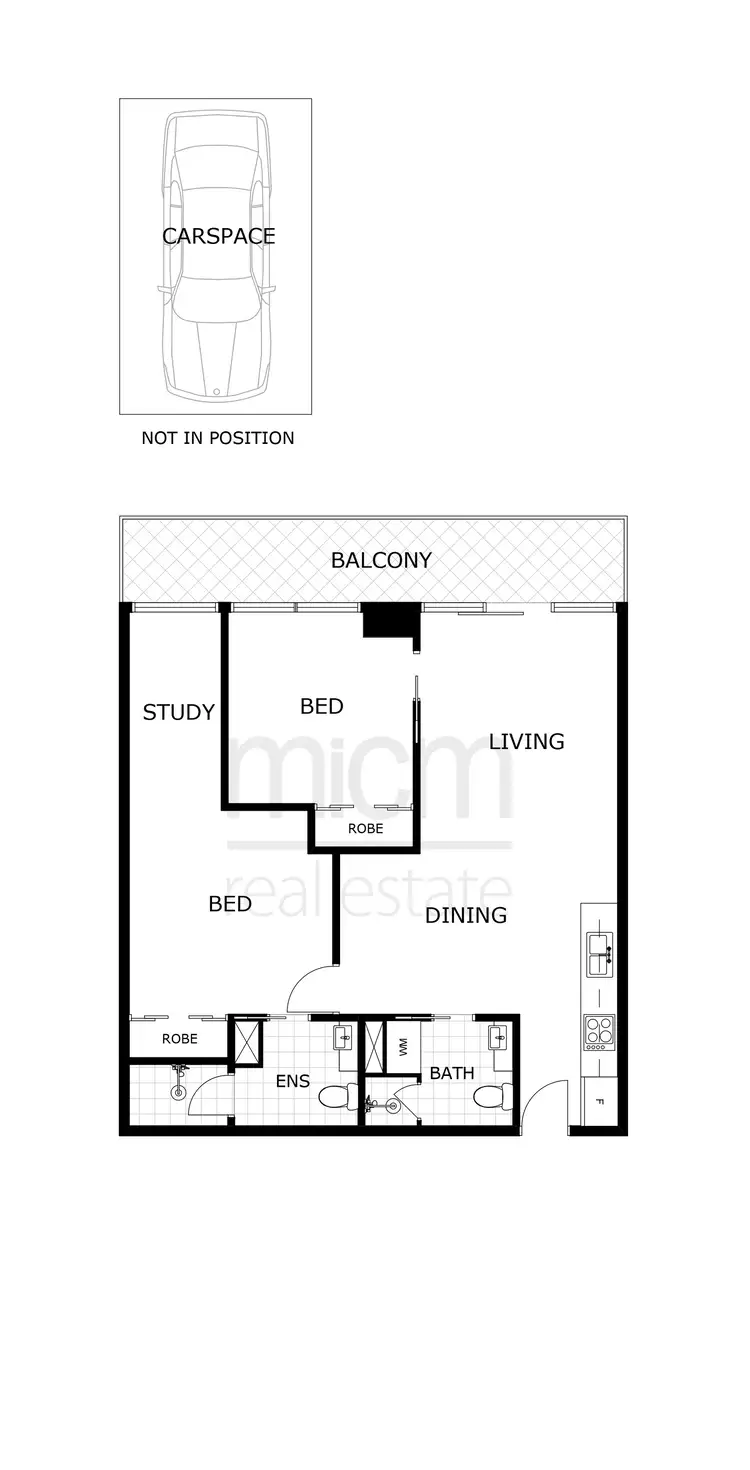 Floorplan of Homely apartment listing, 1305/118 Kavanagh Street, Southbank VIC 3006
