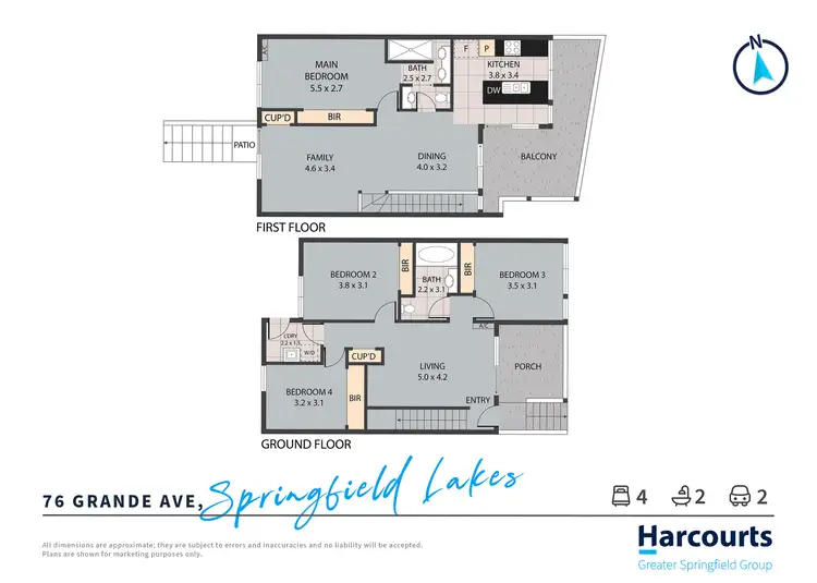 Floorplan of Homely townhouse listing, 76 Grande Avenue, Springfield Lakes QLD 4300