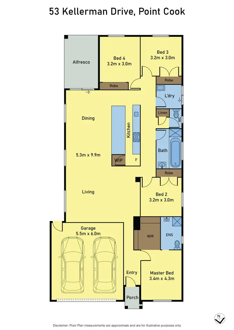 Floorplan of Homely house listing, 53 Kellerman Drive, Point Cook VIC 3030