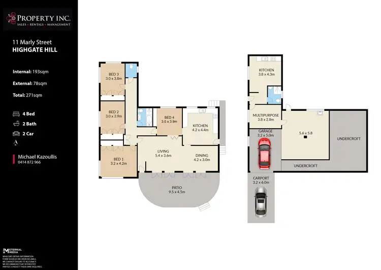 Floorplan of Homely house listing, 11 Marly Street, Highgate Hill QLD 4101