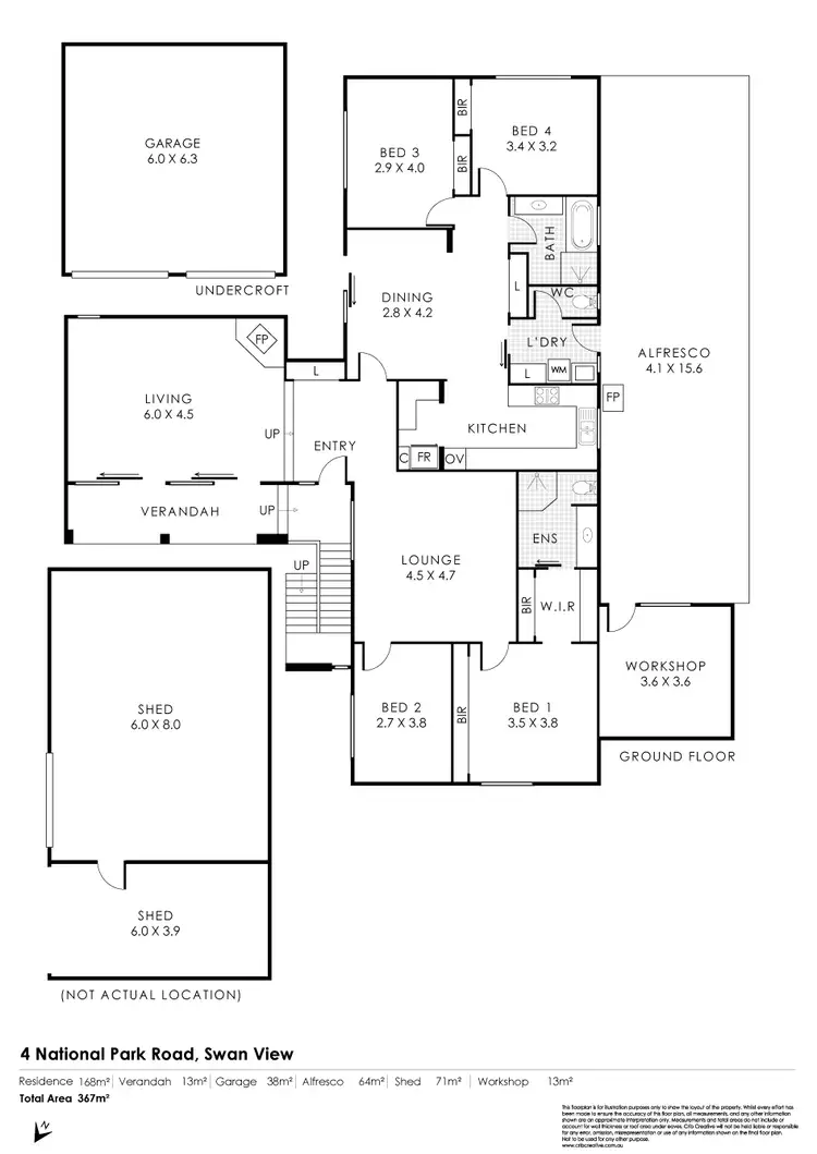 Floorplan of Homely house listing, 4 National Park Road, Swan View WA 6056