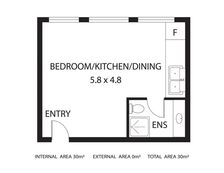 Floorplan of Homely unit listing, 8/201 O'Connell Street, North Adelaide SA 5006