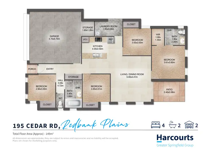 Floorplan of Homely house listing, 195 Cedar Road, Redbank Plains QLD 4301