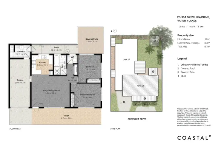 Floorplan of Homely townhouse listing, 26/35A Grevillea Drive, Varsity Lakes QLD 4227