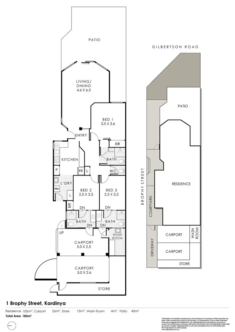 Floorplan of Homely house listing, 1 Brophy Street, Kardinya WA 6163