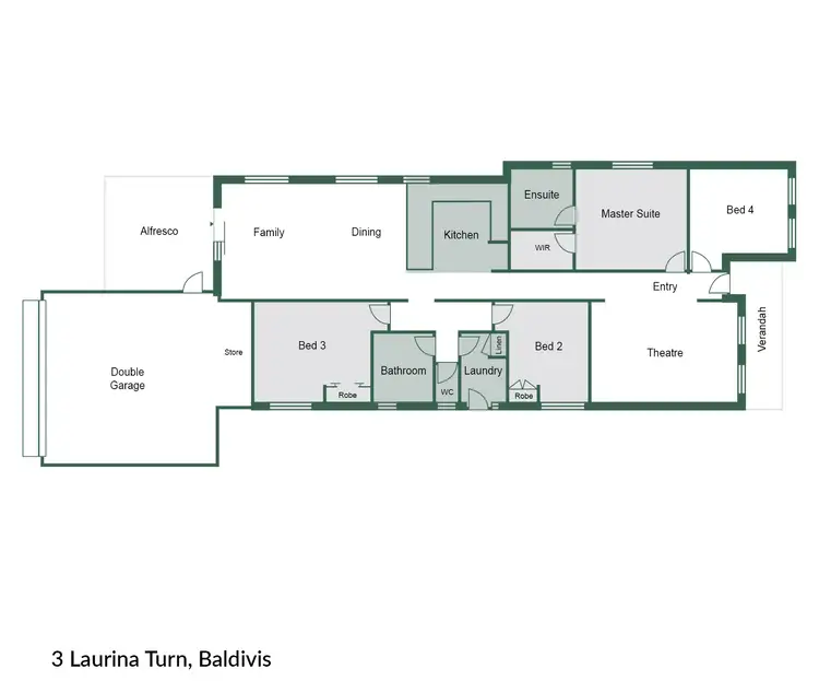 Floorplan of Homely house listing, 3 Laurina Turn, Baldivis WA 6171