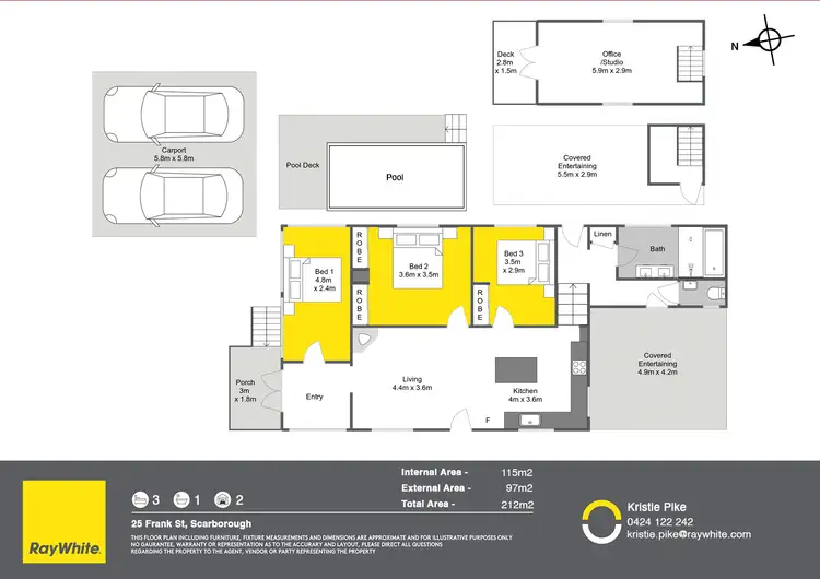 Floorplan of Homely house listing, 25 Frank Street, Scarborough QLD 4020