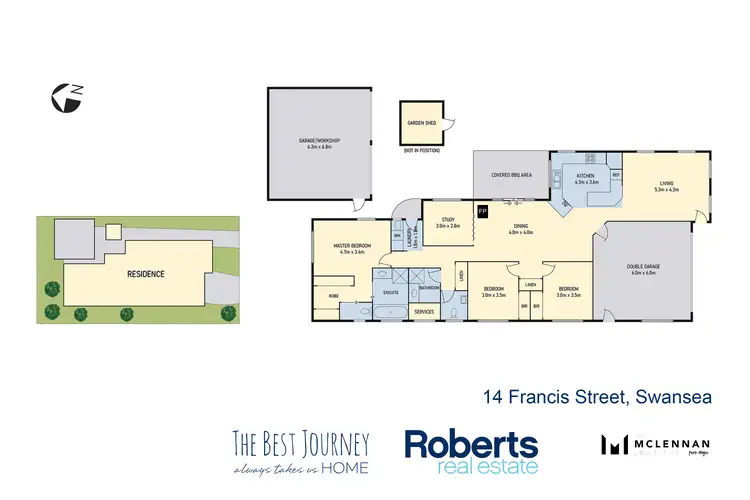 Floorplan of Homely house listing, 14 Francis Street, Swansea TAS 7190