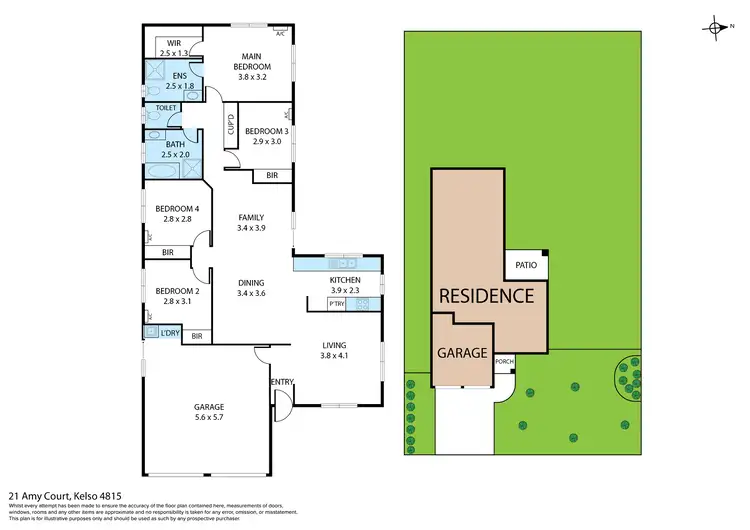 Floorplan of Homely house listing, 21 Amy Court, Kelso QLD 4815