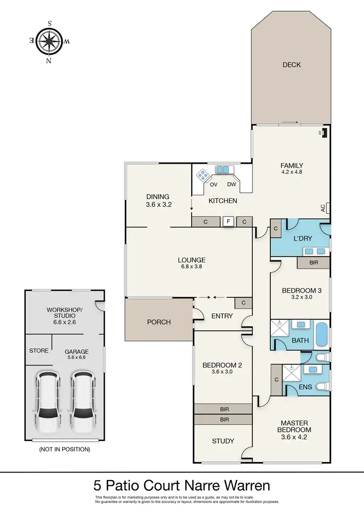 Floorplan of Homely house listing, 5 Patio Court, Narre Warren VIC 3805
