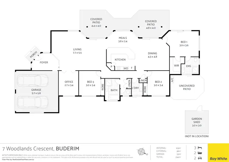 Floorplan of Homely house listing, 7 Woodlands Crescent, Buderim QLD 4556