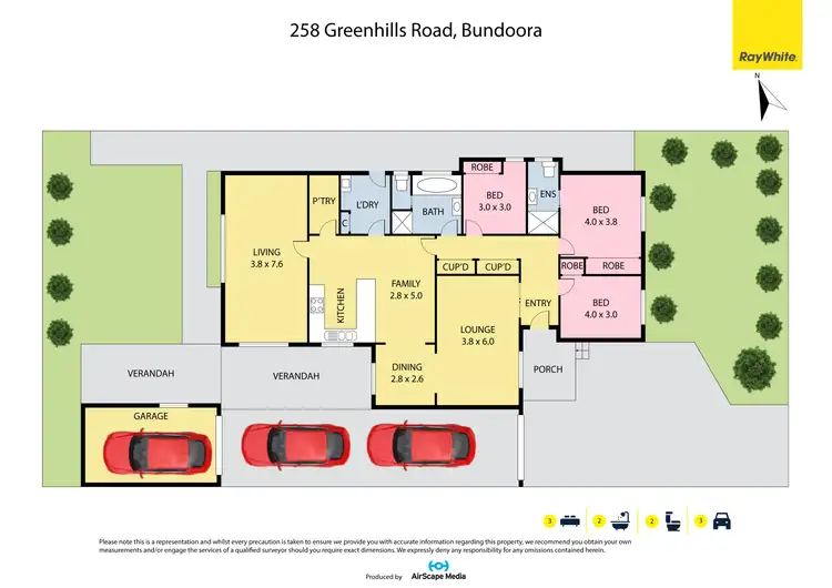 Floorplan of Homely house listing, 258 Greenhills Road, Bundoora VIC 3083