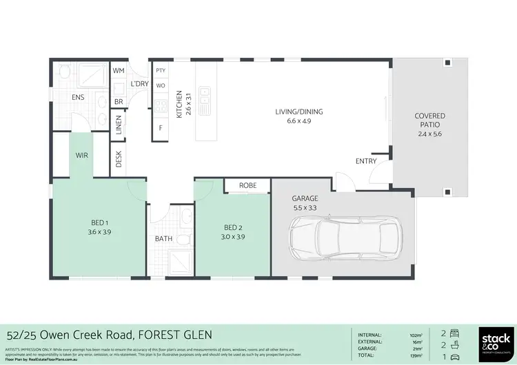 Floorplan of Homely retirement listing, 52/25 Owen Creek Road, Forest Glen QLD 4556