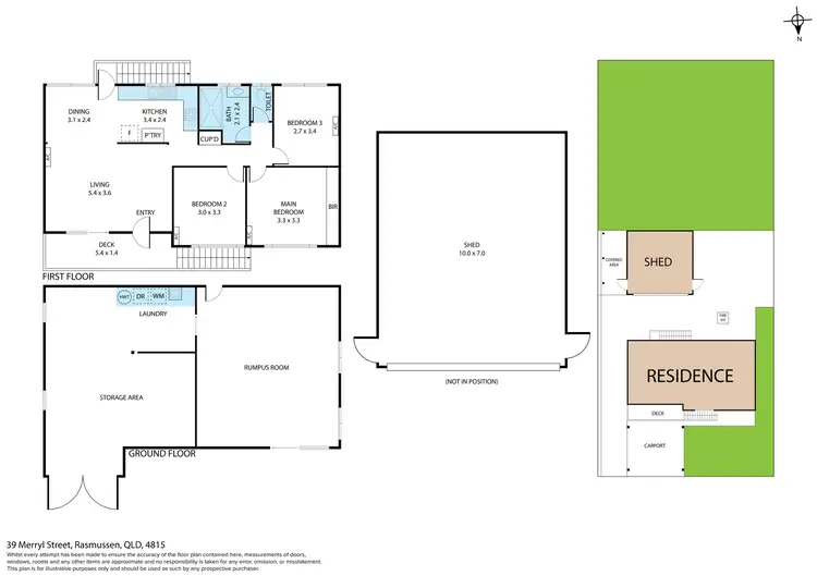 Floorplan of Homely house listing, 39 Merryl Street, Rasmussen QLD 4815