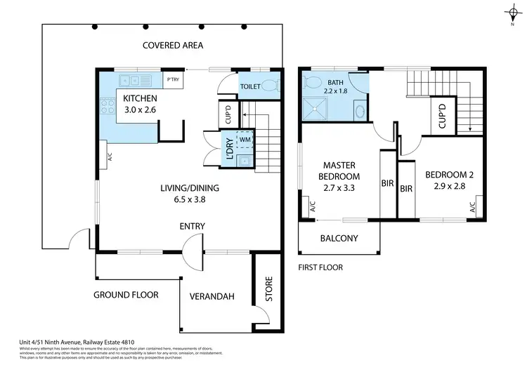 Floorplan of Homely townhouse listing, 4/51 Ninth Avenue, Railway Estate QLD 4810