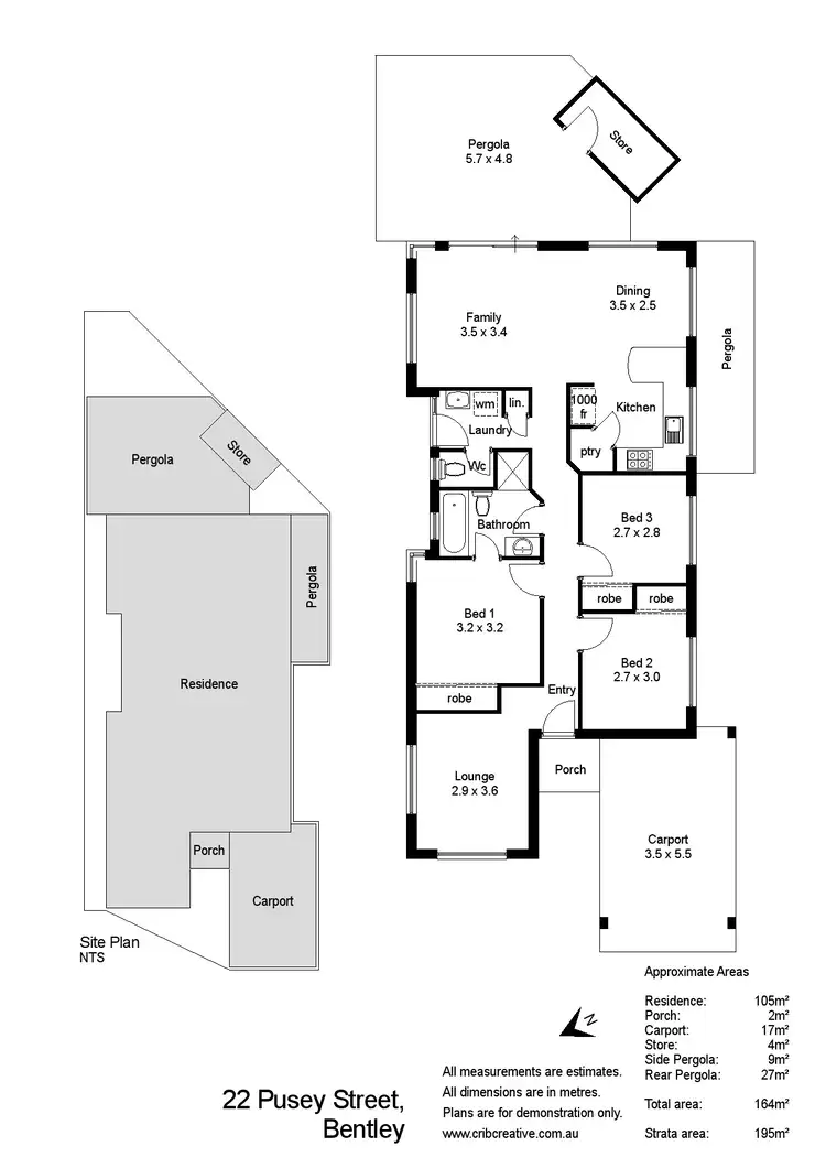 Floorplan of Homely villa listing, 22 Pusey Street, Bentley WA 6102